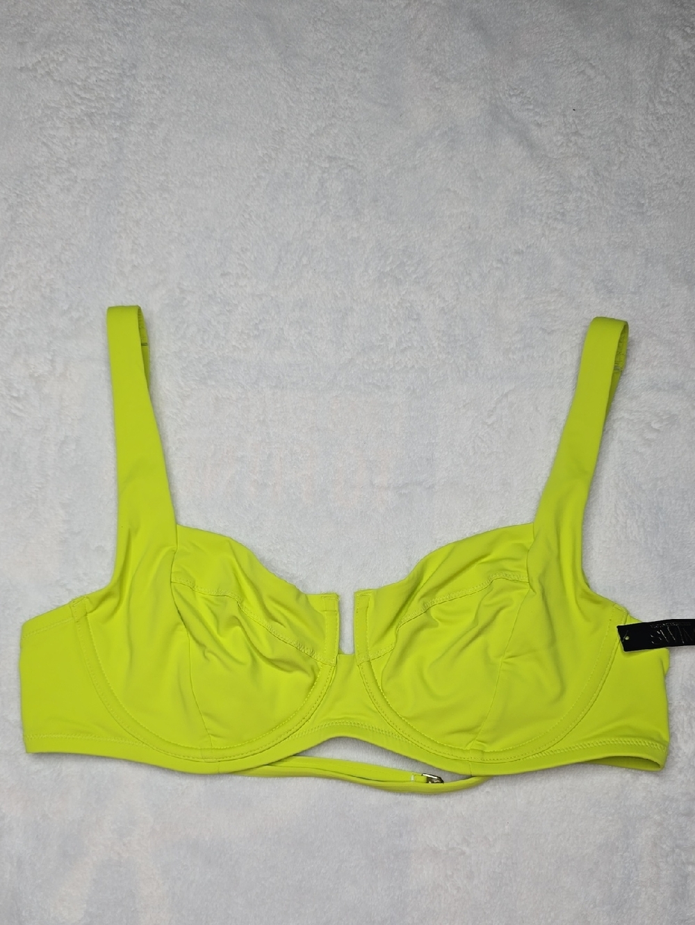 Victoria's Secret Essential Full-Coverage Bikini Top Sz 36DD NWT Neon Yellow